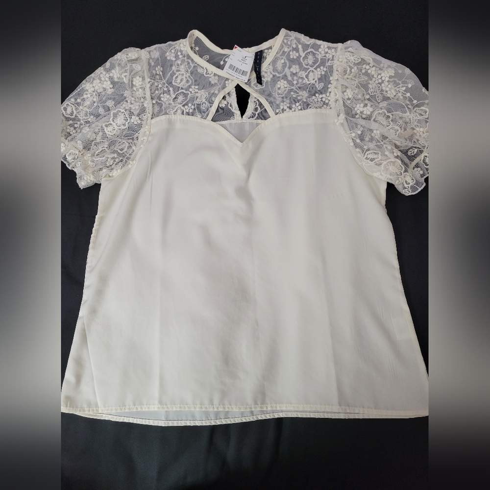 Luna Rae Cream Lace Blouse